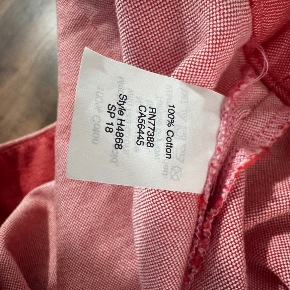 J.Crew Pink Oxford Cotton Ruffle Faux Wrap Skirt Size 8 H4868 SP 18 - Picture 4 of 6